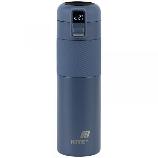 Термос з термодатчиком 450 мл, синій