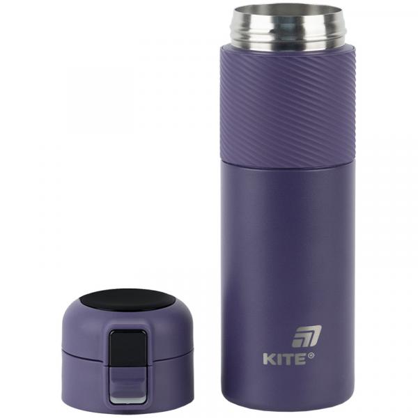 Термос з термодатчиком 450 мл, фіолетовий