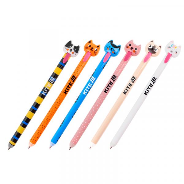 Ручка гелева автоматична "пиши-стирай" Cats, синя