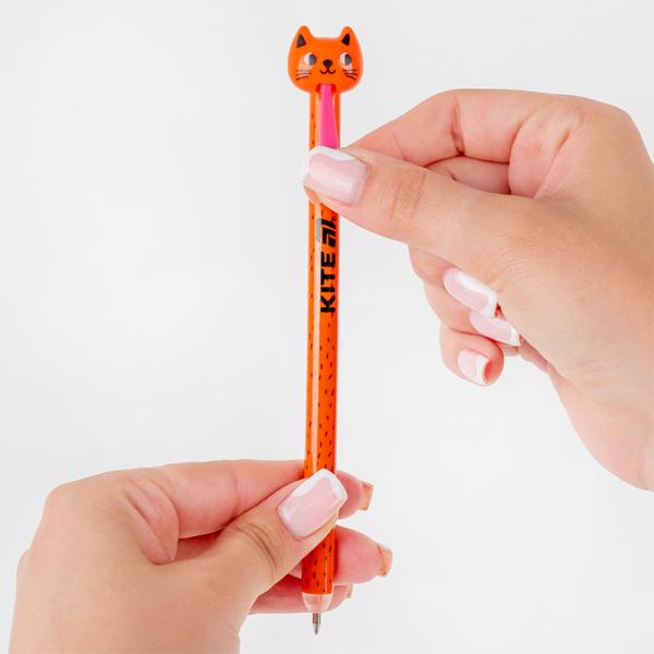 Ручка гелева автоматична "пиши-стирай" Cats, синя