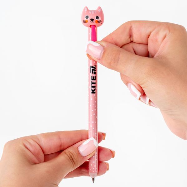 Ручка гелева автоматична "пиши-стирай" Cats, синя