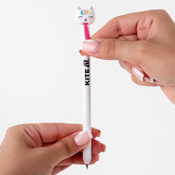 Ручка гелева автоматична "пиши-стирай" Cats, синя