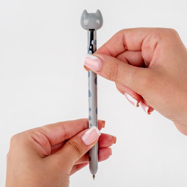 Ручка кулькова автоматична Funny cat, синя