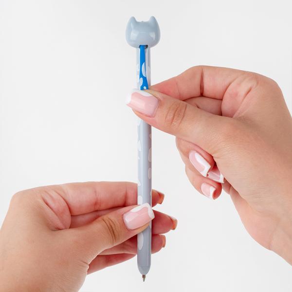 Ручка кулькова автоматична Funny cat, синя