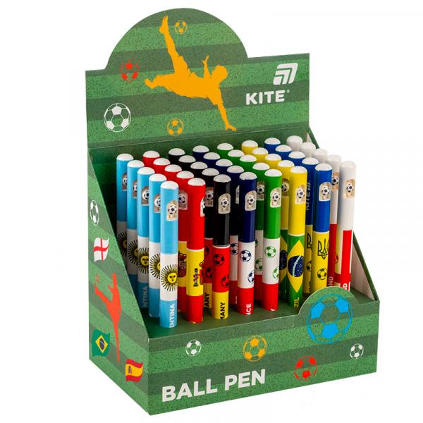 Ручка кулькова автоматична Football nations, синя
