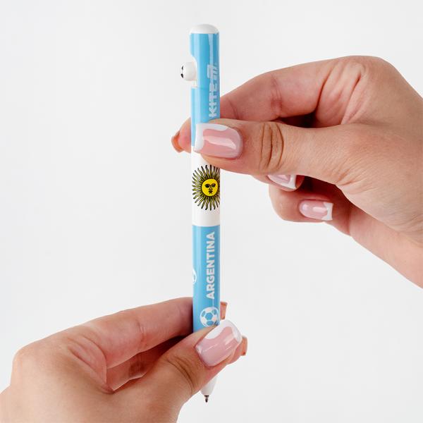 Ручка кулькова автоматична Football nations, синя