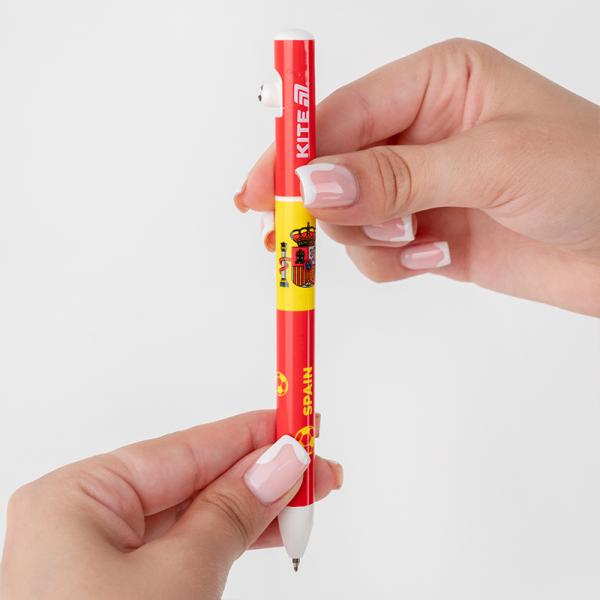 Ручка кулькова автоматична Football nations, синя