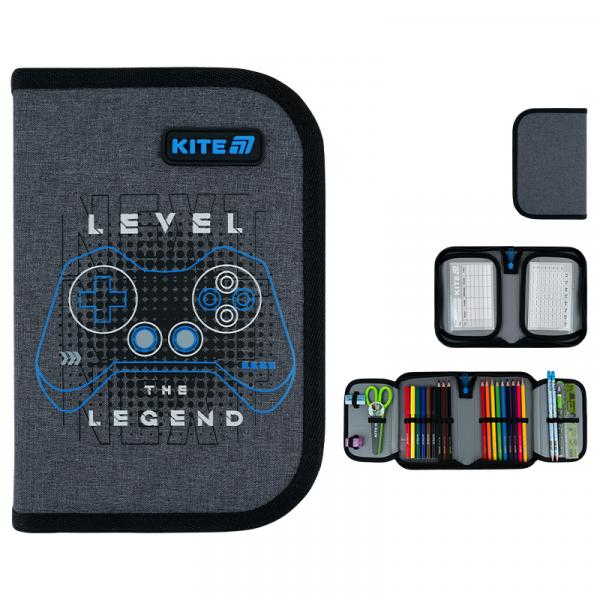 Пенал Kite 1 від., 2 відв., з наповненням 622H Level UP