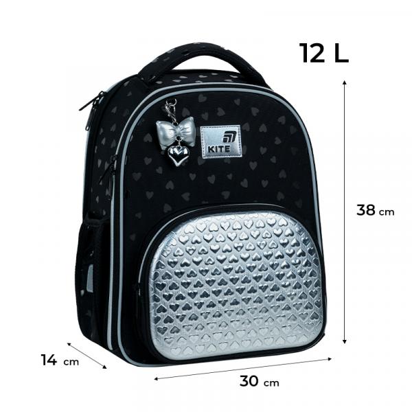 Рюкзак Kite Education каркасний 556 Black&Silver