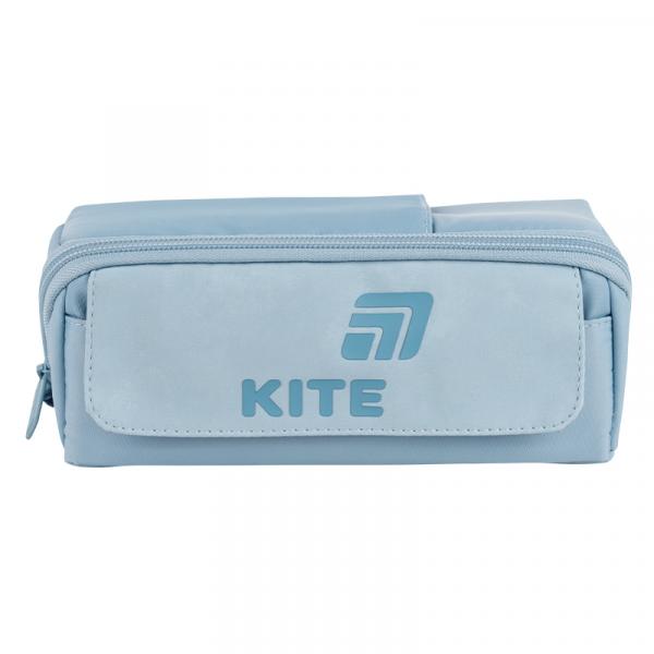Пенал Kite 2702-2 сіро-блакитний