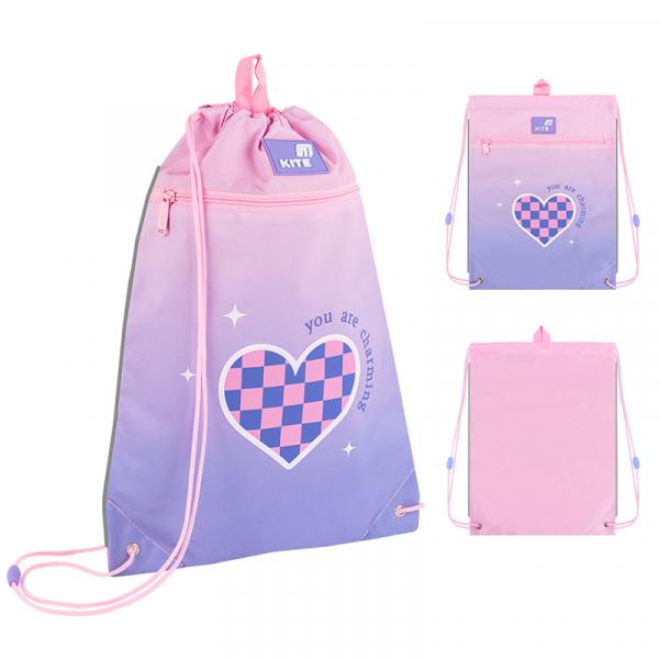 Набір рюкзак + пенал + сумка для взуття Kite 555 Charming