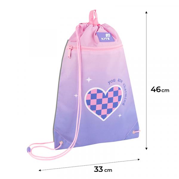 Набір рюкзак + пенал + сумка для взуття Kite 555 Charming