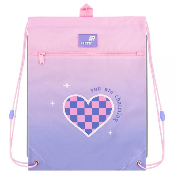 Набір рюкзак + пенал + сумка для взуття Kite 555 Charming