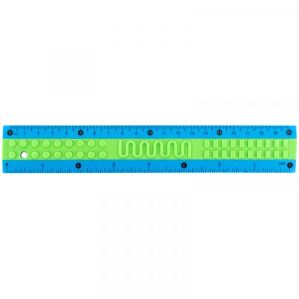 Лінійка пластикова 20см Kite Classic, синьо-зелена