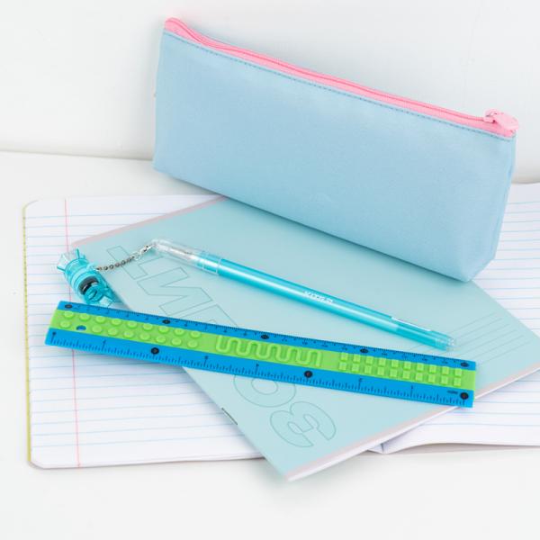 Лінійка пластикова 20см Kite Classic, синьо-зелена