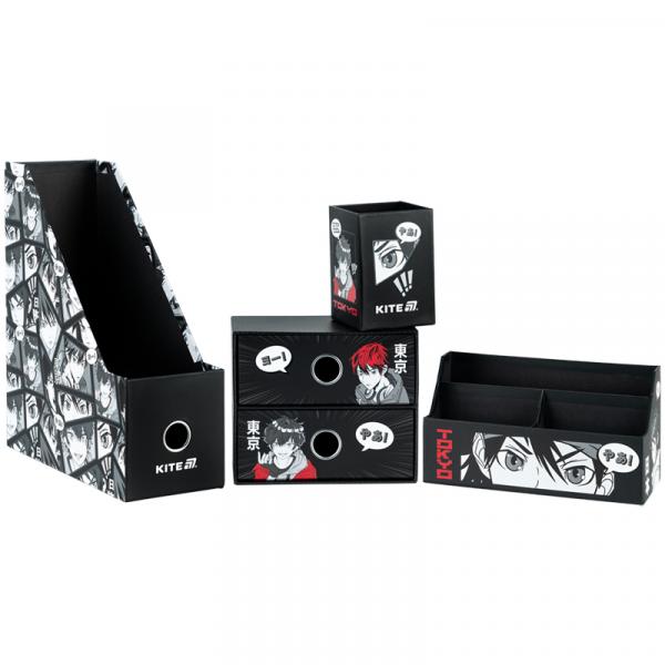 Органайзер настільний, 4 предмети, картон, Tokyo