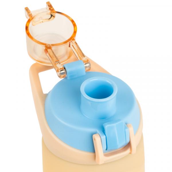 Пляшечка для води 760 мл, бежево-синя