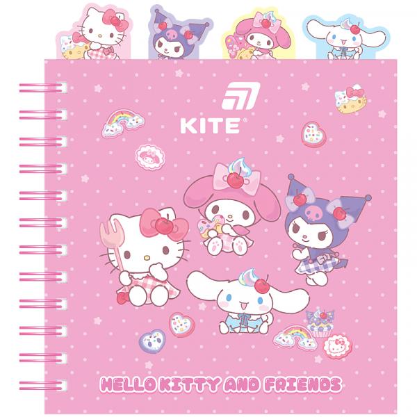 Блокнот з розділювачами на спіралі пл. обкл., 80 арк.,кл.,HK