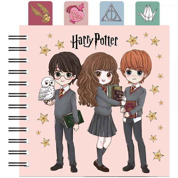 Блокнот з розділювачами на спіралі пл. обкл., 80 арк.,кл.,HP