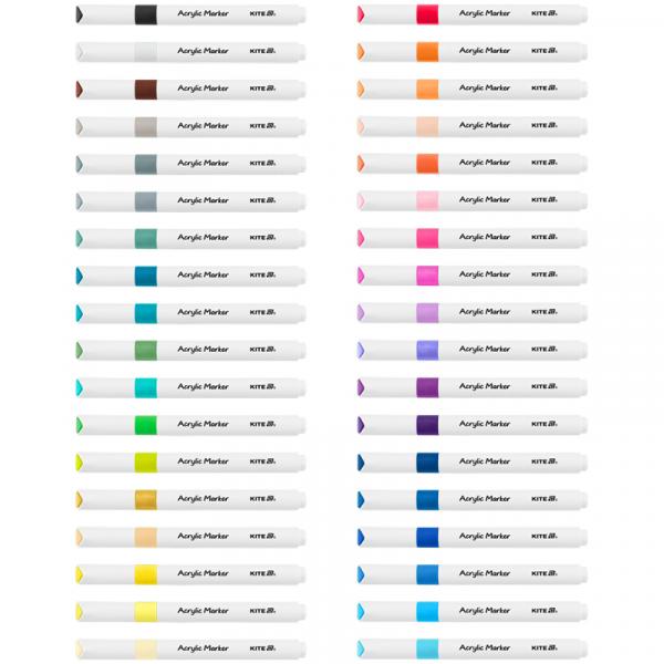 Маркери акрилові Jumbo, 36шт Kite Creative