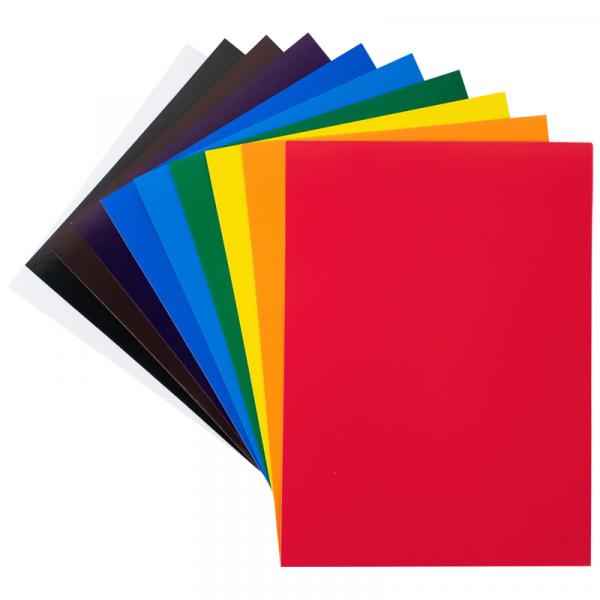 Картон кольоровий одностор. А4 (10арк/ 10кол), папка, Kite