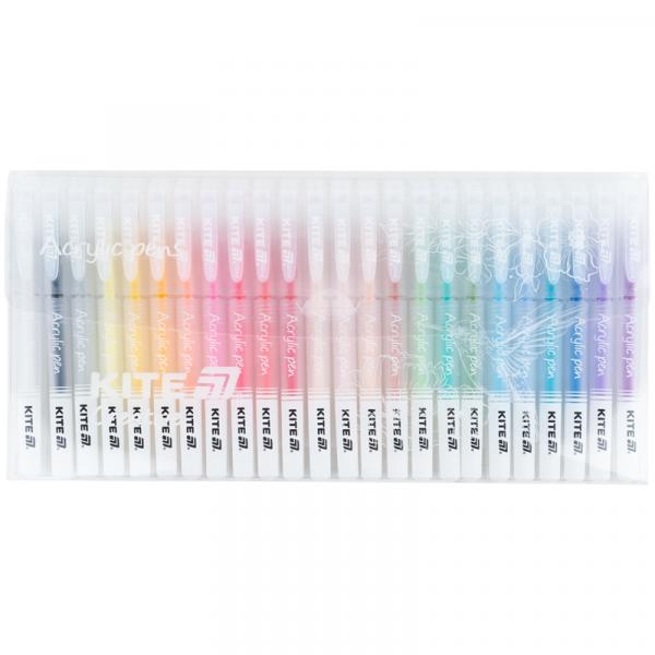 Ручки акрилові, набір 24шт Kite Creative