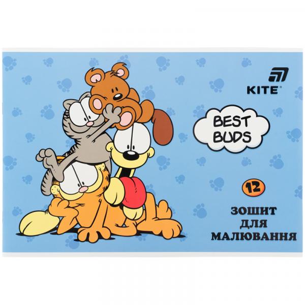 Зошит для малювання, 12 арк., скоба, гібр. лак + УФ лак,  GF