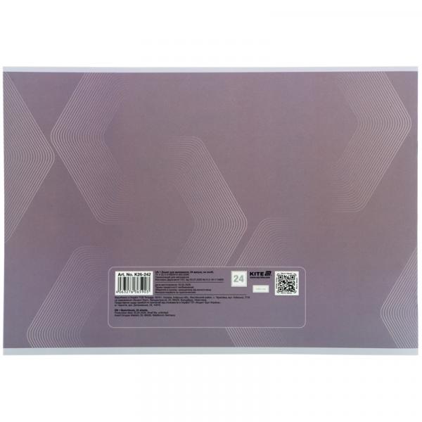 Зошит для малювання, 24 арк., скоба, софт тач + УФ лак, Kite