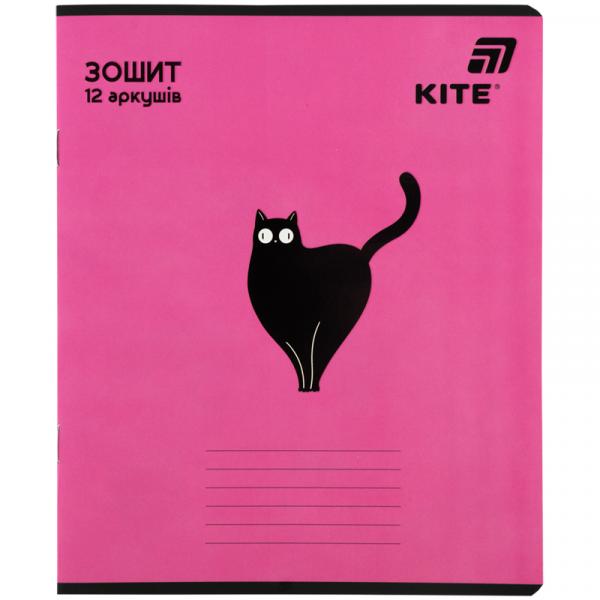 Зошит 12 арк., лін., софт тач + УФ лак об'ємний, Kite OC