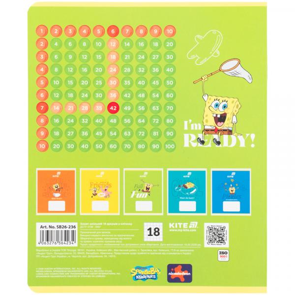 Зошит 18 арк., кл., софт тач + УФ лак об'ємний, SB