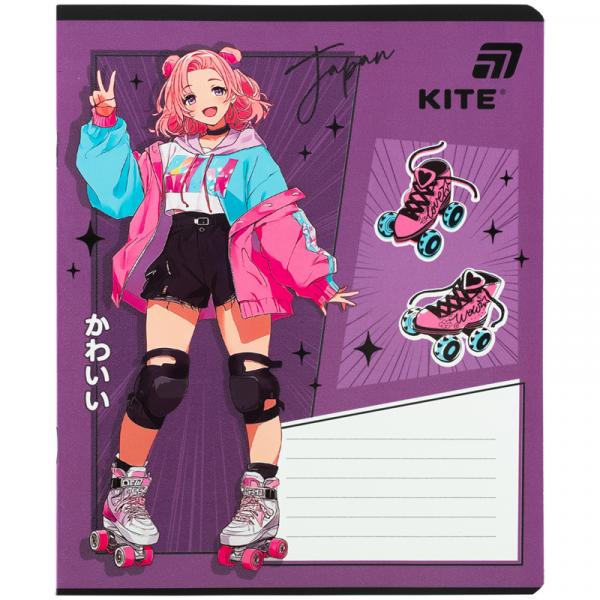 Зошит 18 арк., лін., гібр. лак + УФ лак, Kite