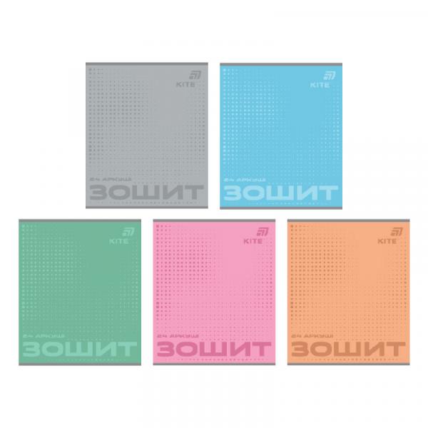 Зошит 24 арк., кл., софт тач + УФ лак об'ємний, Kite OC