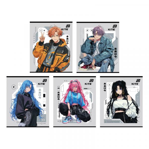 Зошит 24 арк., кл., гібр. лак + УФ лак, Kite