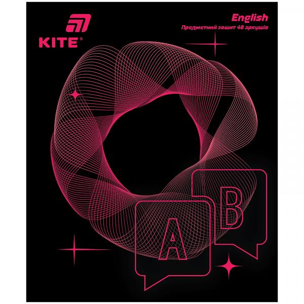 Зошит предметн. 48 арк., лн., софт тач+УФ, Lumen, англ. мова