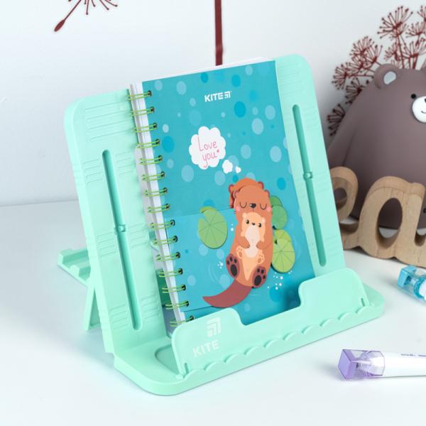 Підставка для книг, пластикова, бірюзова