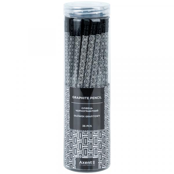Олівець графітний Axent 9009, HB, туба, Deco