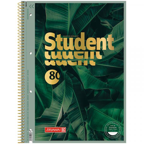 Коледж-блок А4 Premium, клітинка, 80 арк., Jungle