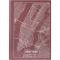 Книга записна А4 Maps New York, 96арк., кліт., рожево-корич.