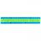 Лінійка пластикова 20см Kite Classic, синьо-зелена
